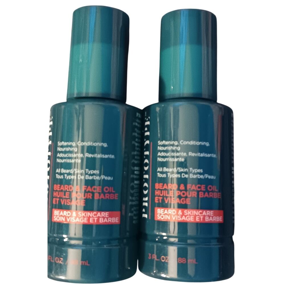 Prototype Beard Oil for Soften &  Condition Facial Hair & Skin (Qty 2) 3 oz ea.